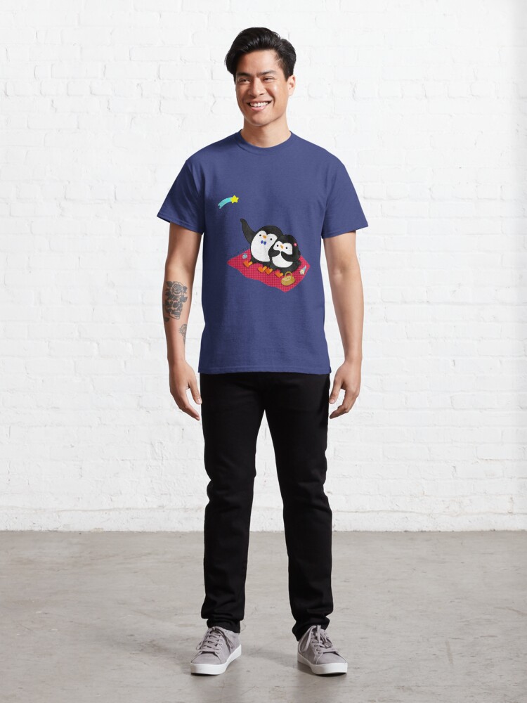 Alternate view of A Penguin Romantic Picnic Classic T-Shirt