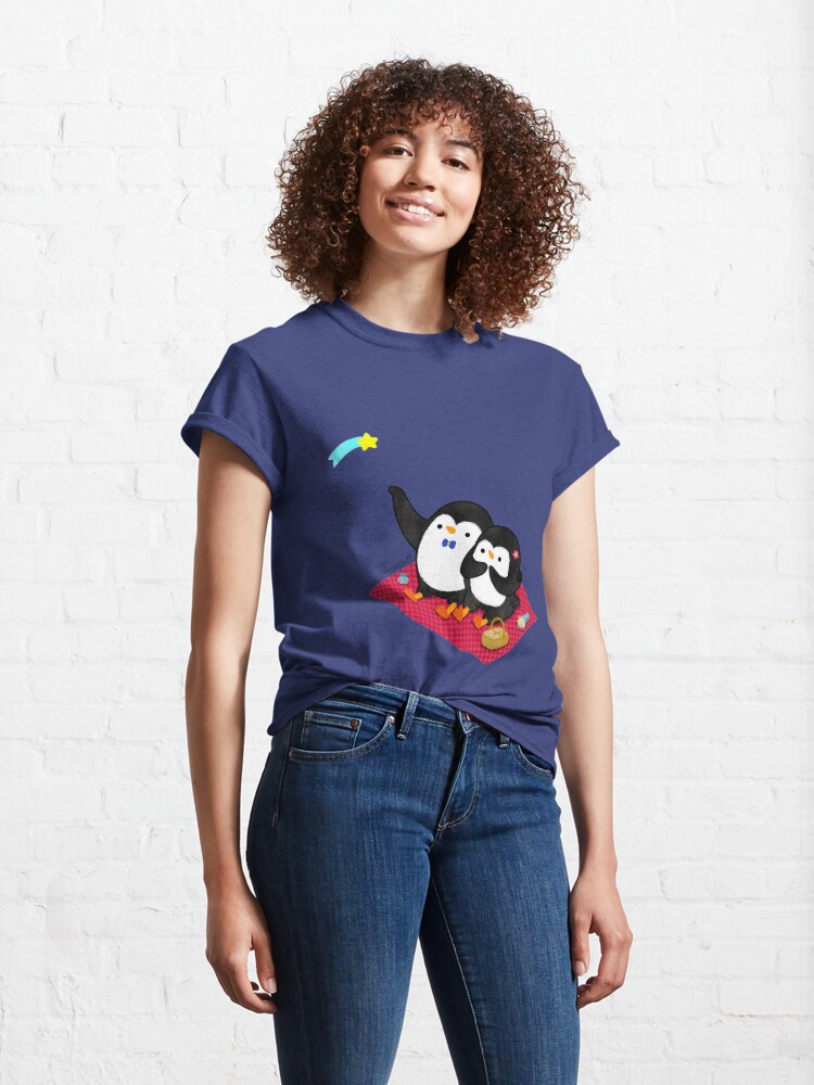 Alternate view of A Penguin Romantic Picnic Classic T-Shirt