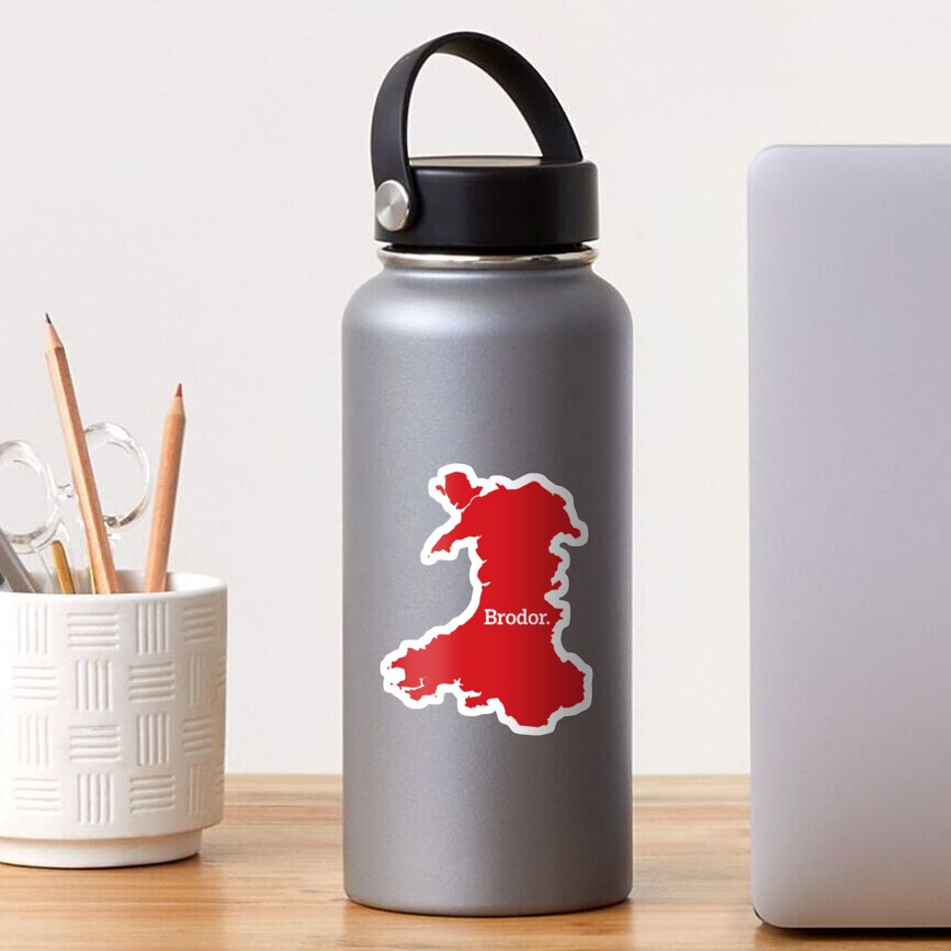 Brodor Cymru, Native, Map of Wales, Welsh, Cymraeg Sticker