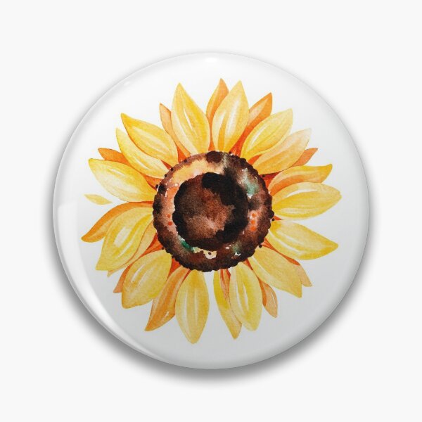 Item preview, Watercolor sunflower, hand painted yellow flower designed and sold by SouthPrints.