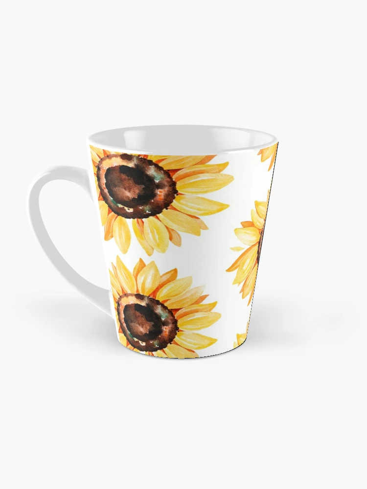 Espresso Cups, Sunflower Pattern Handcarvings, Cute Ceramic Cups