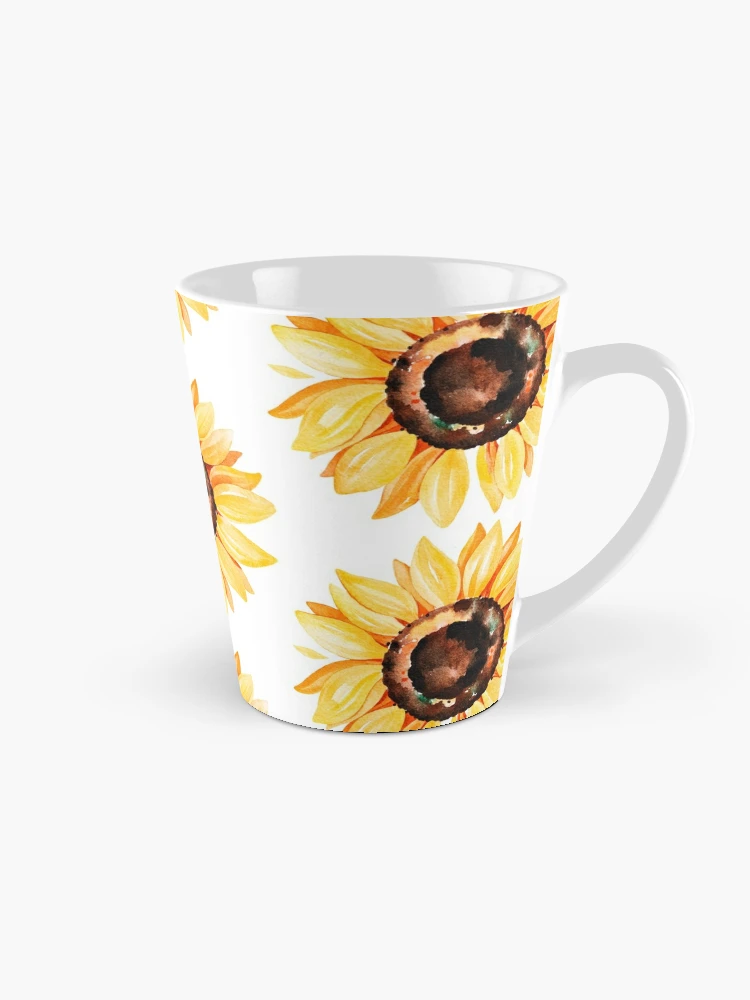 Espresso Cups, Sunflower Pattern Handcarvings, Cute Ceramic Cups