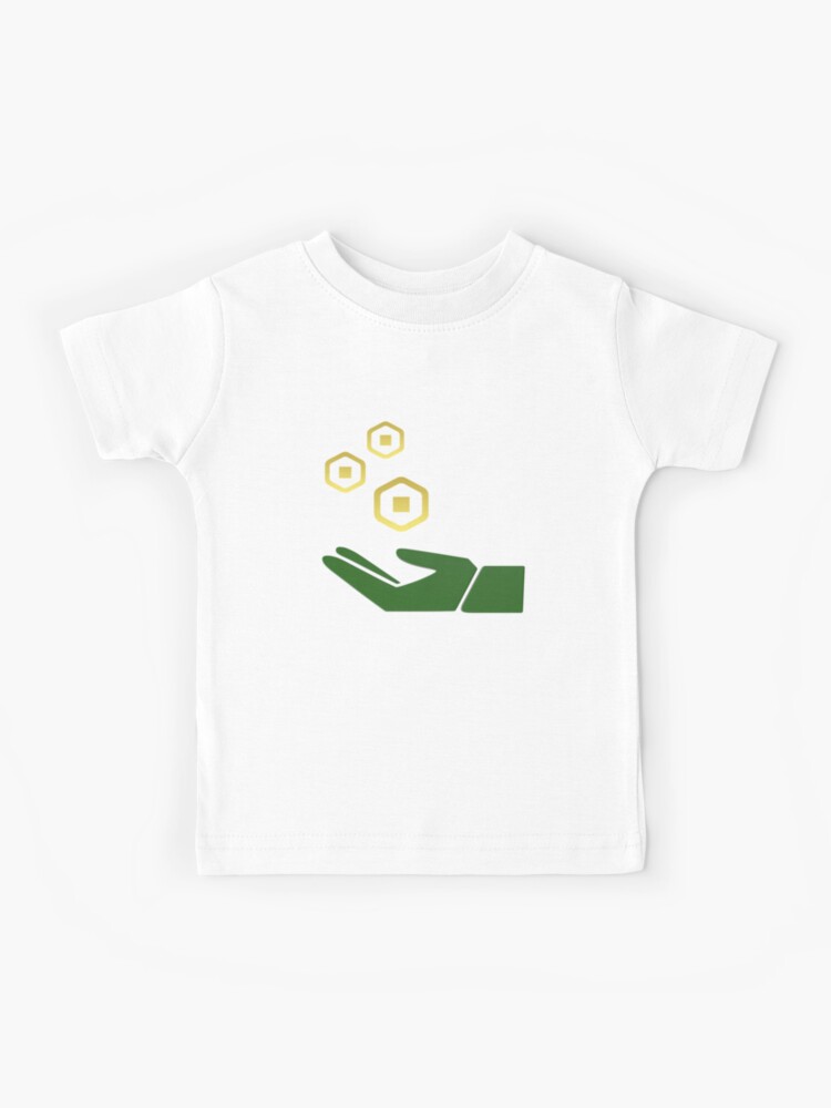 Roblox Robux Pocket Money Kids T Shirt By T Shirt Designs Redbubble - roblox shirt template transparent png how to get 750 robux