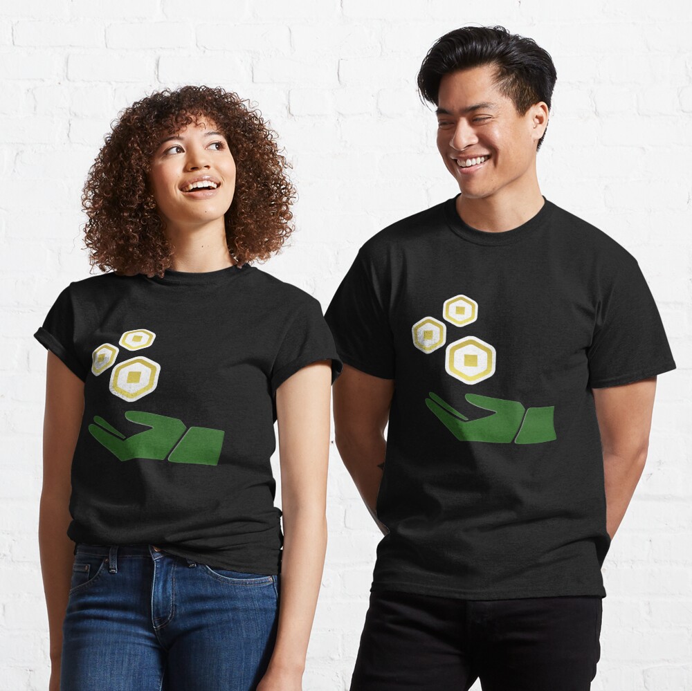 Roblox Robux Pocket Money T Shirt By T Shirt Designs Redbubble - roblox shirt oof get robux top