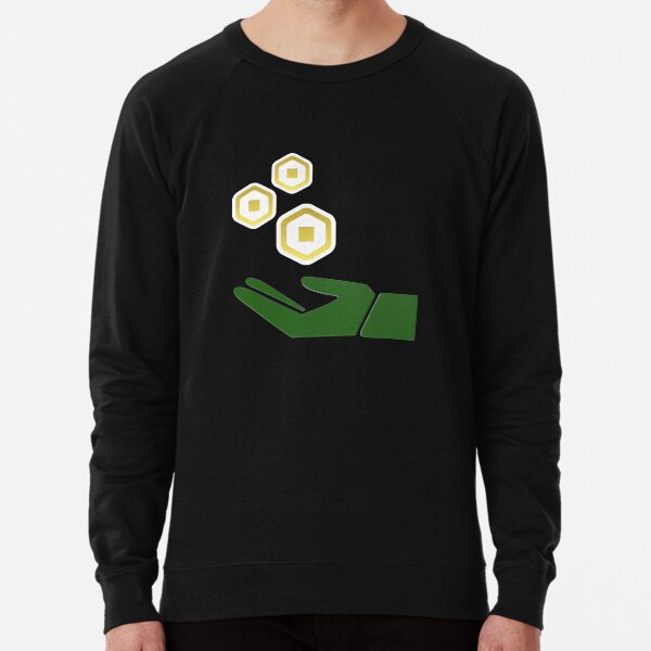Roblox Robux Pocket Money Lightweight Sweatshirt By T Shirt Designs Redbubble - t shirt pocket money roblox