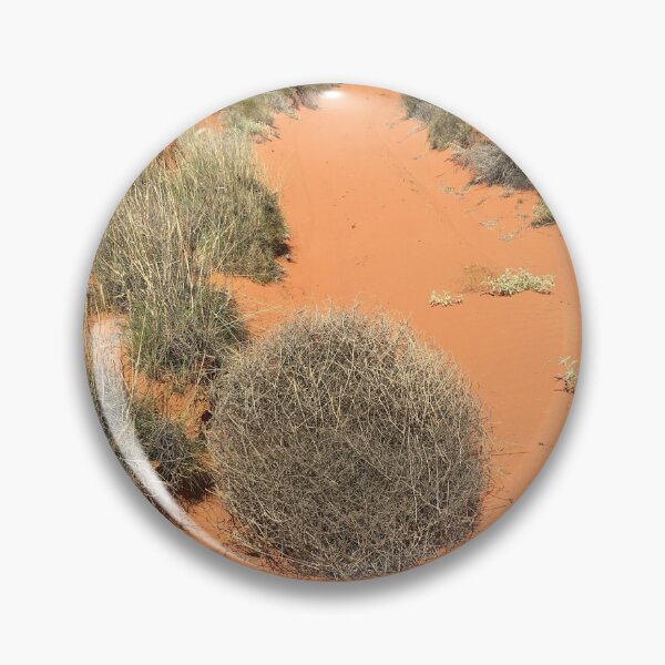 Item preview, Tumbleweed across red sandy track in summer, offroad 4x4, Simpson Desert, South Australia designed and sold by Juliette Remfrey.