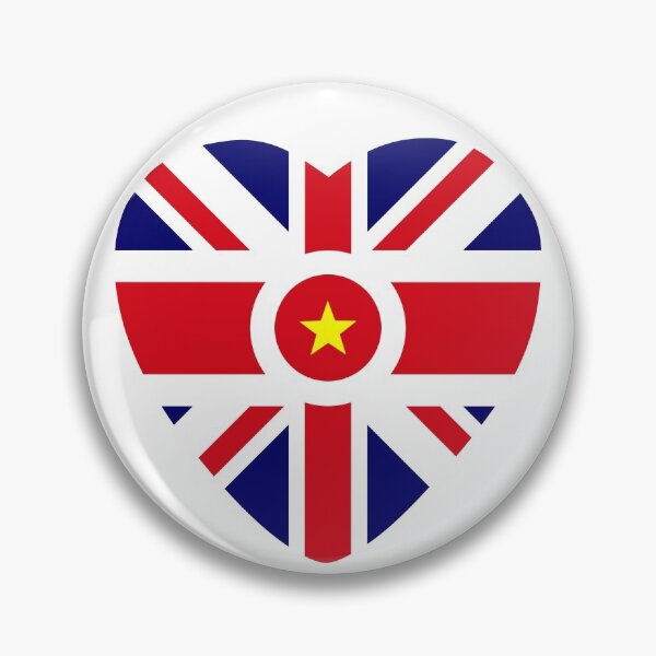 Item preview, British Vietnamese Multinational Patriot Flag Series (Heart) designed and sold by Carbon-Fibre Media.