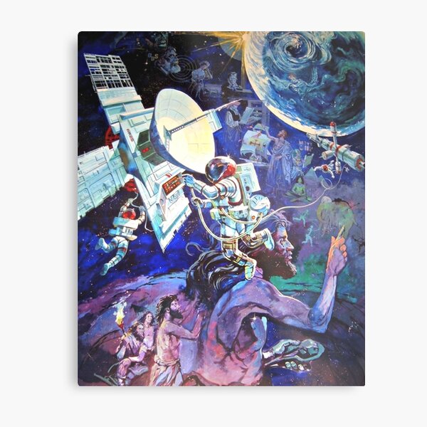 Spaceship Earth Mural Metal Print