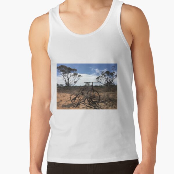 Abandoned antique tricycle in desert Mallee Country, Victoria, Australia Tank Top