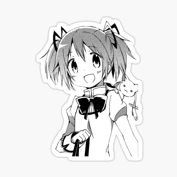 Madoka Kaname Manga Sticker Sticker For Sale By Giantwaifu Redbubble