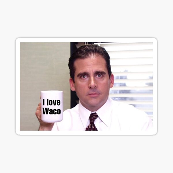 Vista previa del artículo con la obra «"Amo a Waco" Michael Scott», diseñado y vendido por bayliejolee.
