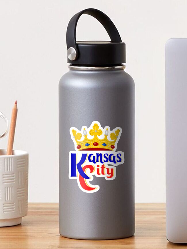 Thumbnail 1 of 3, Sticker, Kansas City KC Hybrid Baseball Football Fan Gift Design designed and sold by KCSportswear.