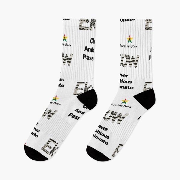 Item preview, Thursday Born Ghanaian Male Name 'Ekow' in black and white designed and sold by WhoWeAre.