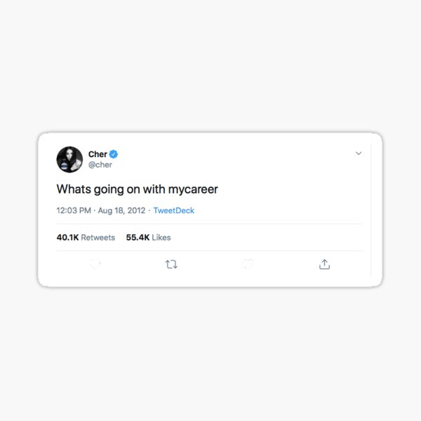 Cher Tweet Sticker