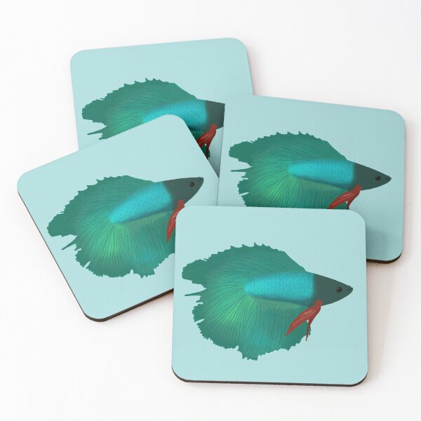 Item preview, Blue Green Double Tail Betta Fish designed and sold by breannehope.
