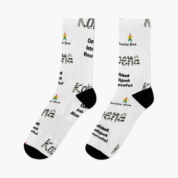 Item preview, Tuesday Born Ghanaian male Name 'Kobena' in black and white designed and sold by WhoWeAre.