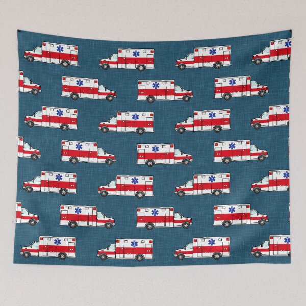 Item preview, Ambulance on Dark Blue designed and sold by littlearrow.