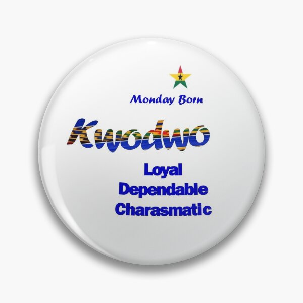 Item preview, Monday Born Ghanaian Male Name 'Kwodwo' in Blue designed and sold by WhoWeAre.