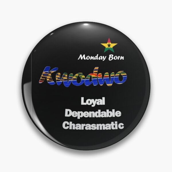 Item preview, Monday Born Ghanaian Male Name 'Kwodwo' in Blue designed and sold by WhoWeAre.
