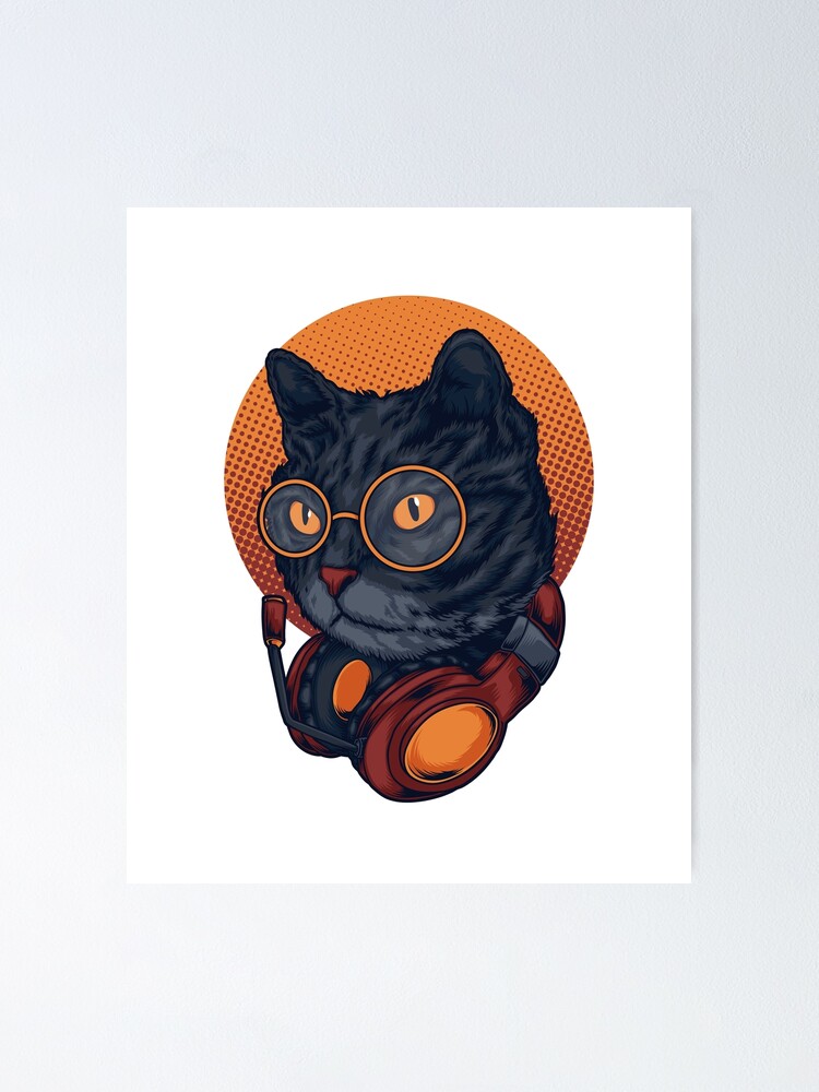 BLACK CAT (DJ Kitty) Poster for Sale by Youssef Abdelaal