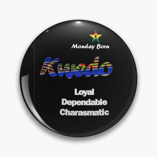 Item preview, Monday Born Ghanaian Male Name 'Kwedo' in Blue designed and sold by WhoWeAre.