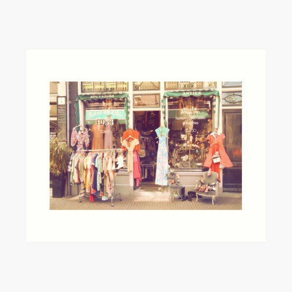 Vintage Fashion Shop Art Print