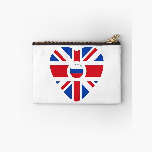 Item preview, British Russian Multinational Patriot Flag Series (Heart) designed and sold by Carbon-Fibre Media.