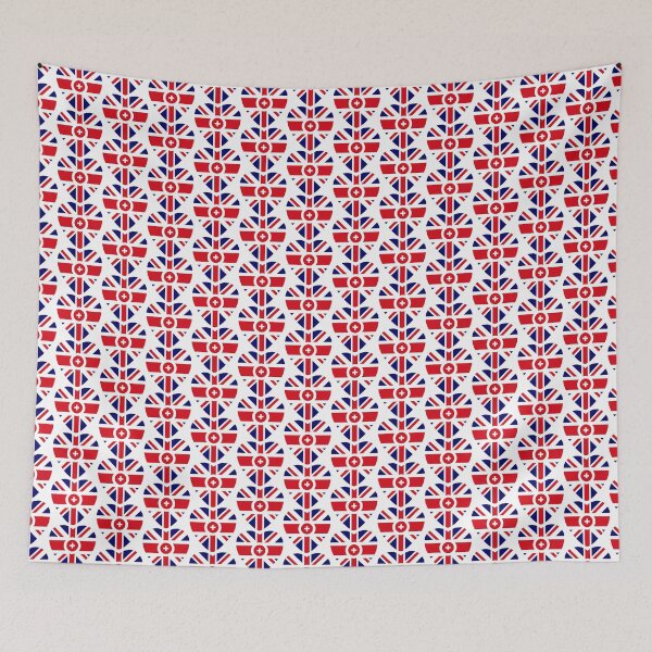 Item preview, British Swiss Multinational Patriot Flag Series (Heart) designed and sold by Carbon-Fibre Media.