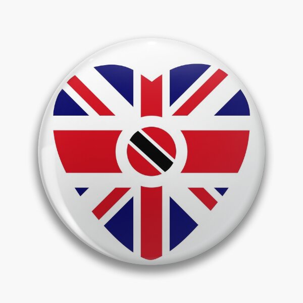 Item preview, British Trinidadian Multinational Patriot Flag Series (Heart) designed and sold by Carbon-Fibre Media.