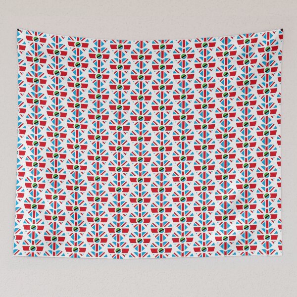 Item preview, British Tanzanian Multinational Patriot Flag Series (Heart) designed and sold by Carbon-Fibre Media.