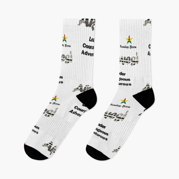 Item preview, Sunday Born Ghanaian Male Name 'Akwesi' in black and white designed and sold by WhoWeAre.