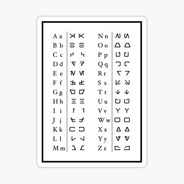 Vista previa del artículo con la obra «Traductor Aurebesh», diseñado y vendido por Gabbi Hanes.