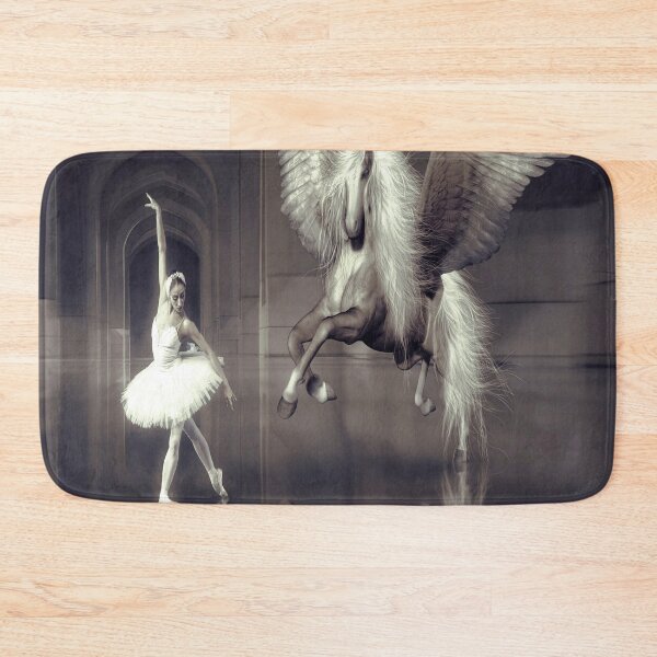 Item preview, Ballerina Magical Dance With Mythical Creature Unicorn With Floor Reflection designed and sold by 108dragons.
