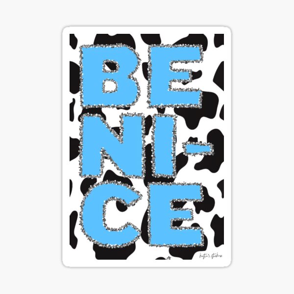 Vista previa del artículo con la obra «Se agradable impresión de vaca», diseñado y vendido por Katie’s Stickers.