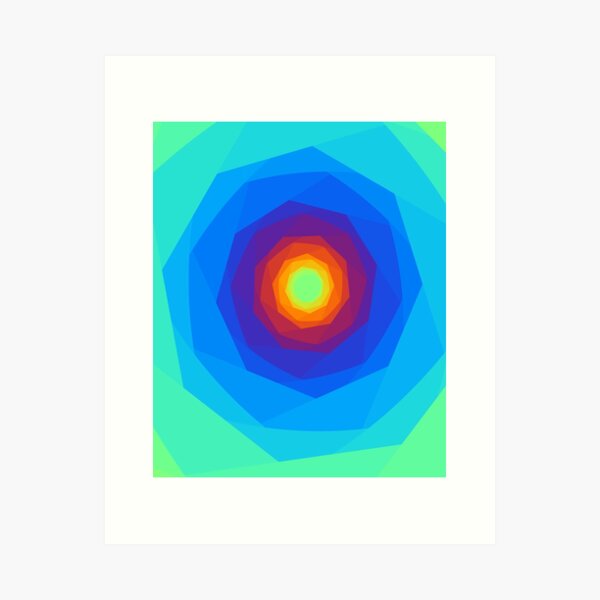 Vista previa del artículo con la obra «Espiral verde azul», diseñado y vendido por KeksWorkroom.