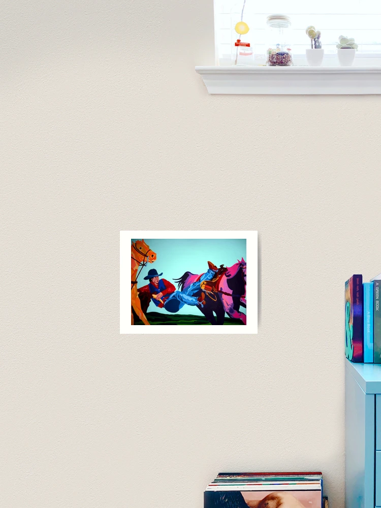 Thumbnail 2 of 3, Art Print, Calf Roping designed and sold by Jamie Winter-Schira.