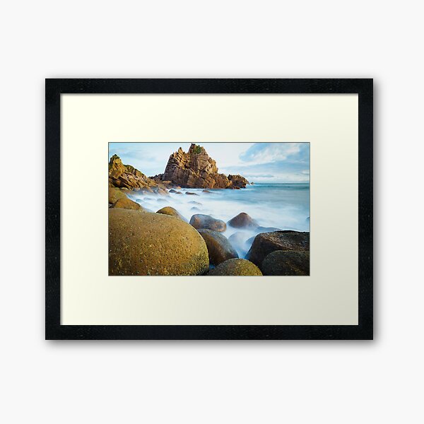 Item preview, Slow waves crashing on a beautiful rocky beach designed and sold by DesignBoard Photography.