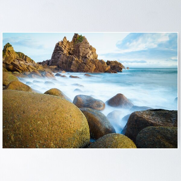Item preview, Slow waves crashing on a beautiful rocky beach designed and sold by DesignBoard Photography.