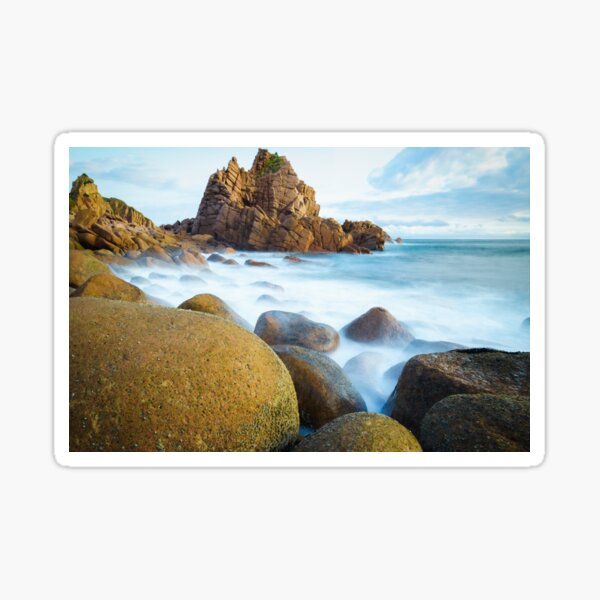 Item preview, Slow waves crashing on a beautiful rocky beach designed and sold by DesignBoard Photography.
