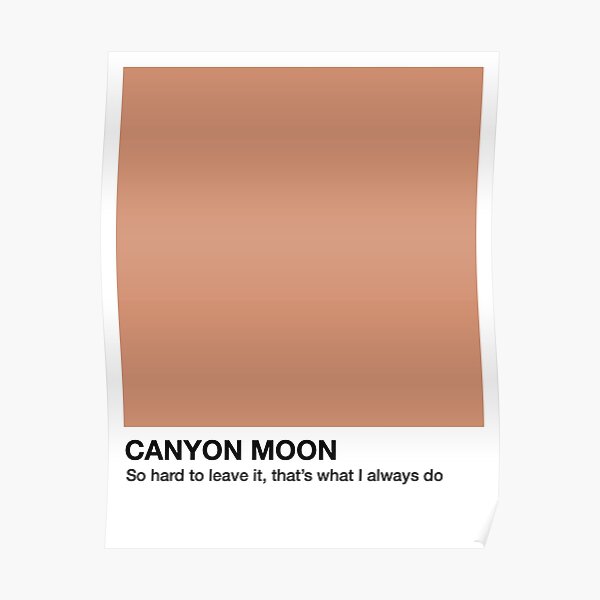 Canyon Moon - Pantone Swatch Poster