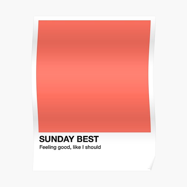 Sunday Best - Pantone Swatch Poster