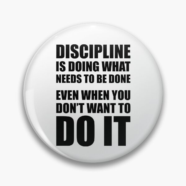 Item preview, Discipline Motivational Quote designed and sold by maniacfitness.