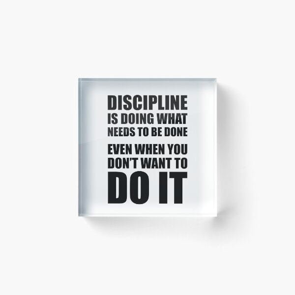 Item preview, Discipline Motivational Quote designed and sold by maniacfitness.