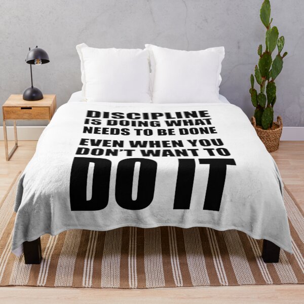 Item preview, Discipline Motivational Quote designed and sold by maniacfitness.