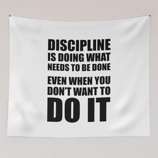 Item preview, Discipline Motivational Quote designed and sold by maniacfitness.