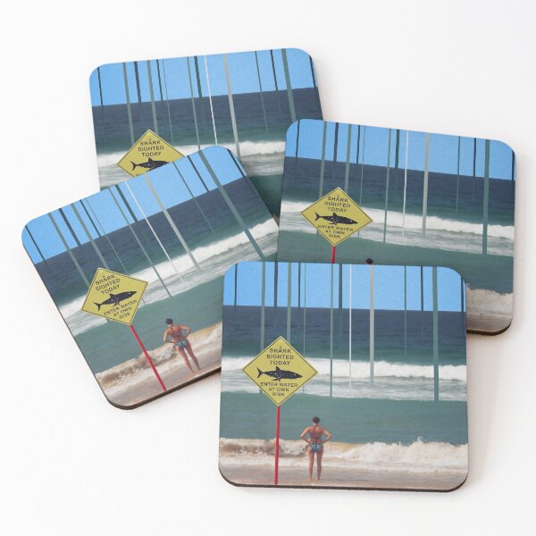 Item preview, Beach Lines (Shark Warning) designed and sold by smnt.