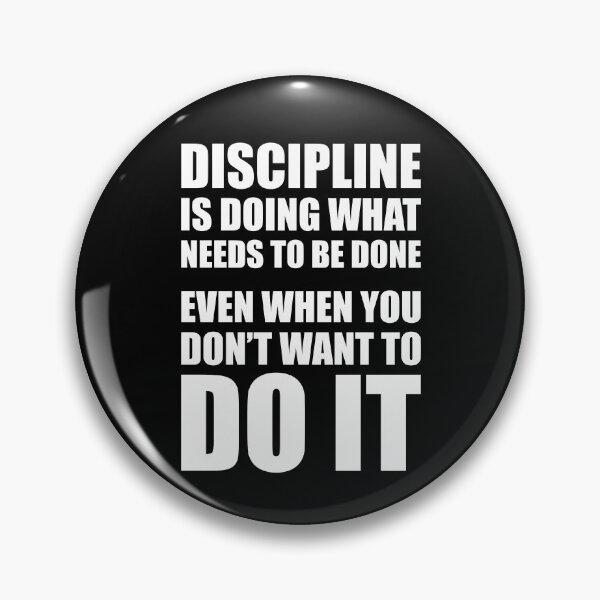 Item preview, Discipline Motivational Quote designed and sold by maniacfitness.
