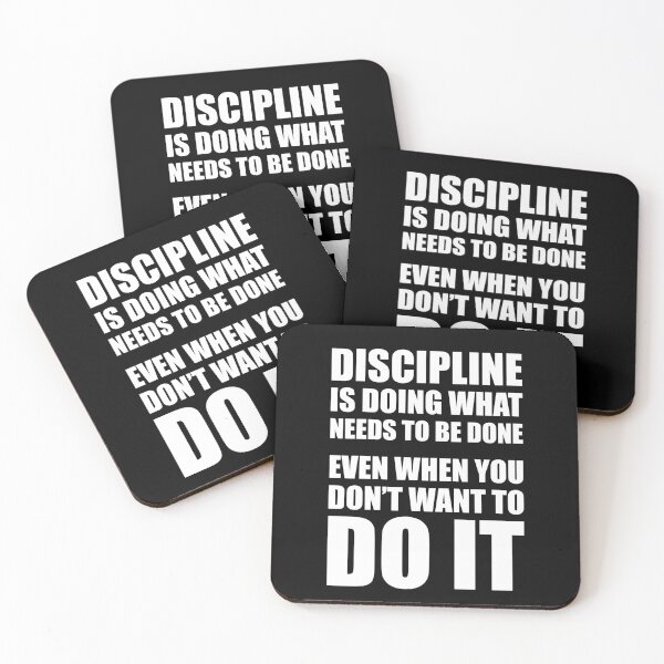 Item preview, Discipline Motivational Quote designed and sold by maniacfitness.