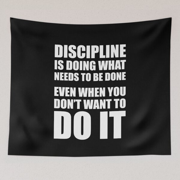 Item preview, Discipline Motivational Quote designed and sold by maniacfitness.