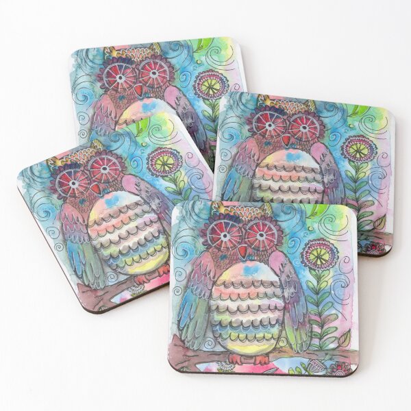 Item preview, Whimsy Whimsical Owl Watercolor designed and sold by marciejurkowski.